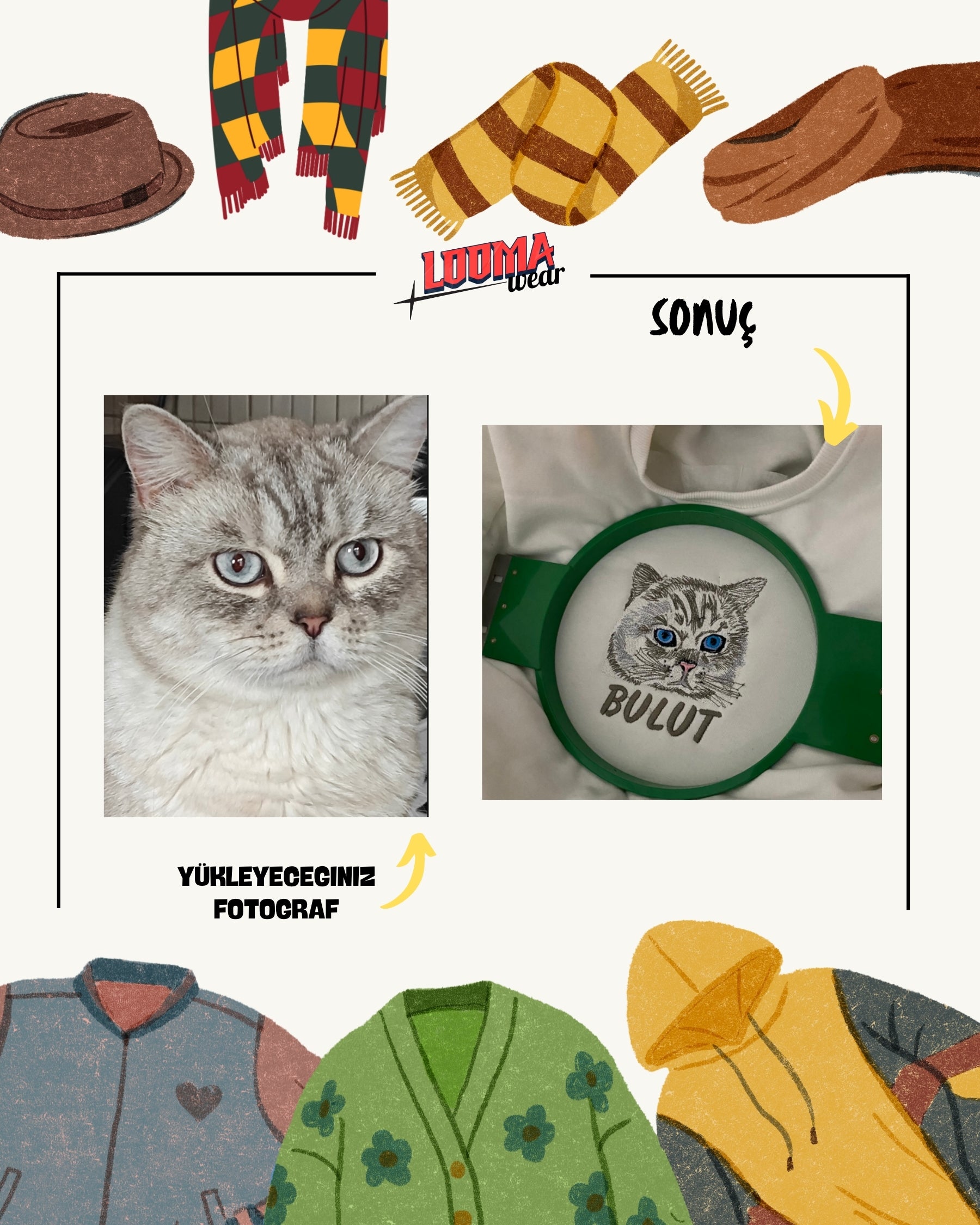 Kişiye Özel Evcil Hayvan Nakışı